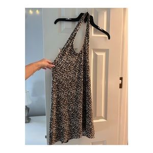 American Eagle Halter Neck Cheetah Dress